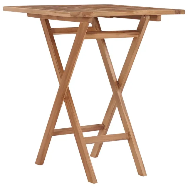 vidaXL Tuintafel inklapbaar 60x60x75 cm massief teakhout bruin, foto 2