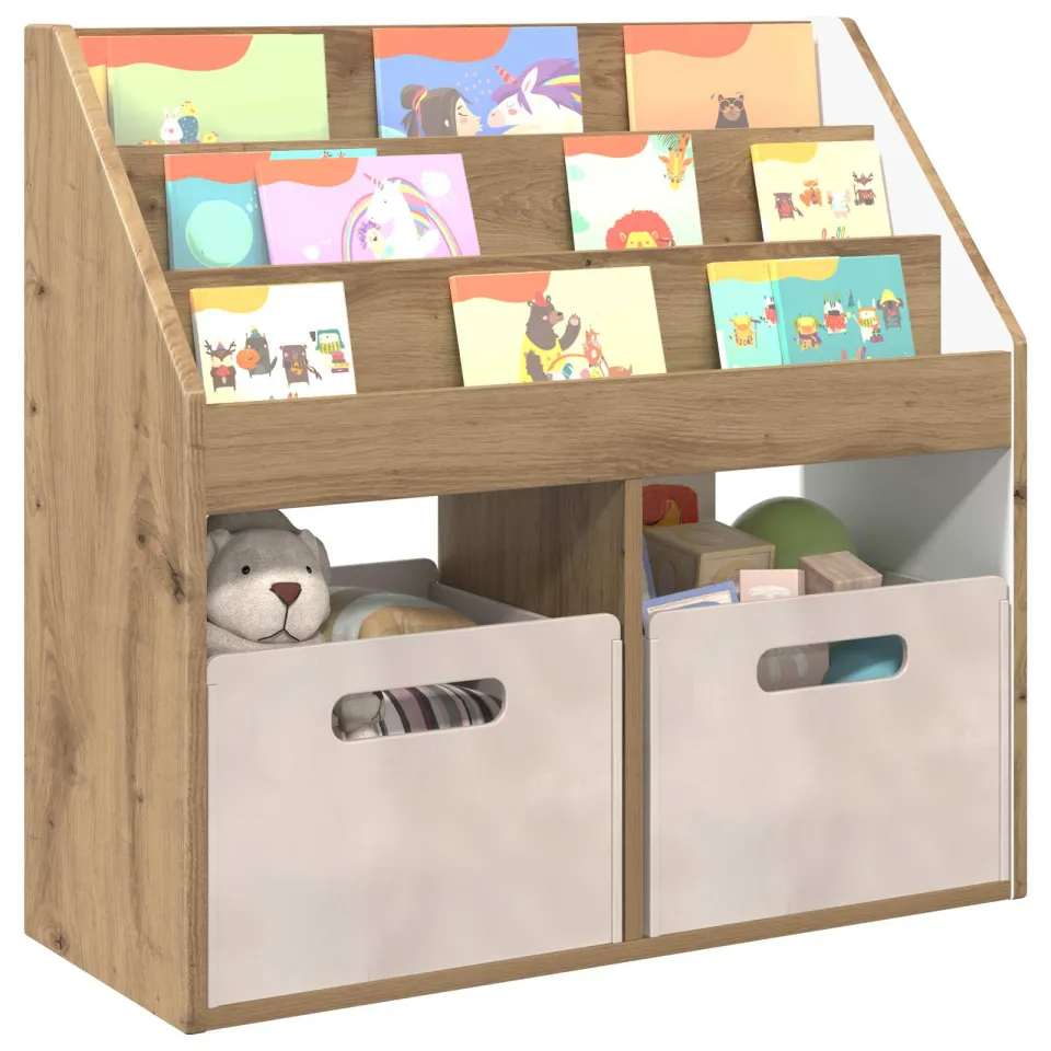 vidaXL Kinderen Boekenkast Artisan Eiken 72,5 x 29,5 x 69 cm Bruin