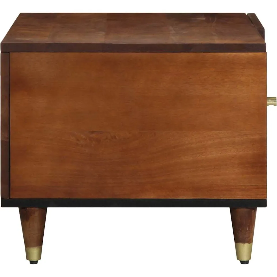 vidaXL Salontafel Honingbruin 80 x 50 x 40 cm Massief Mango Hout bruin, foto 4