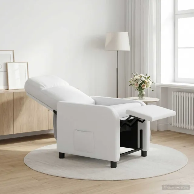 vidaXL Relaxfauteuil Wit Stof