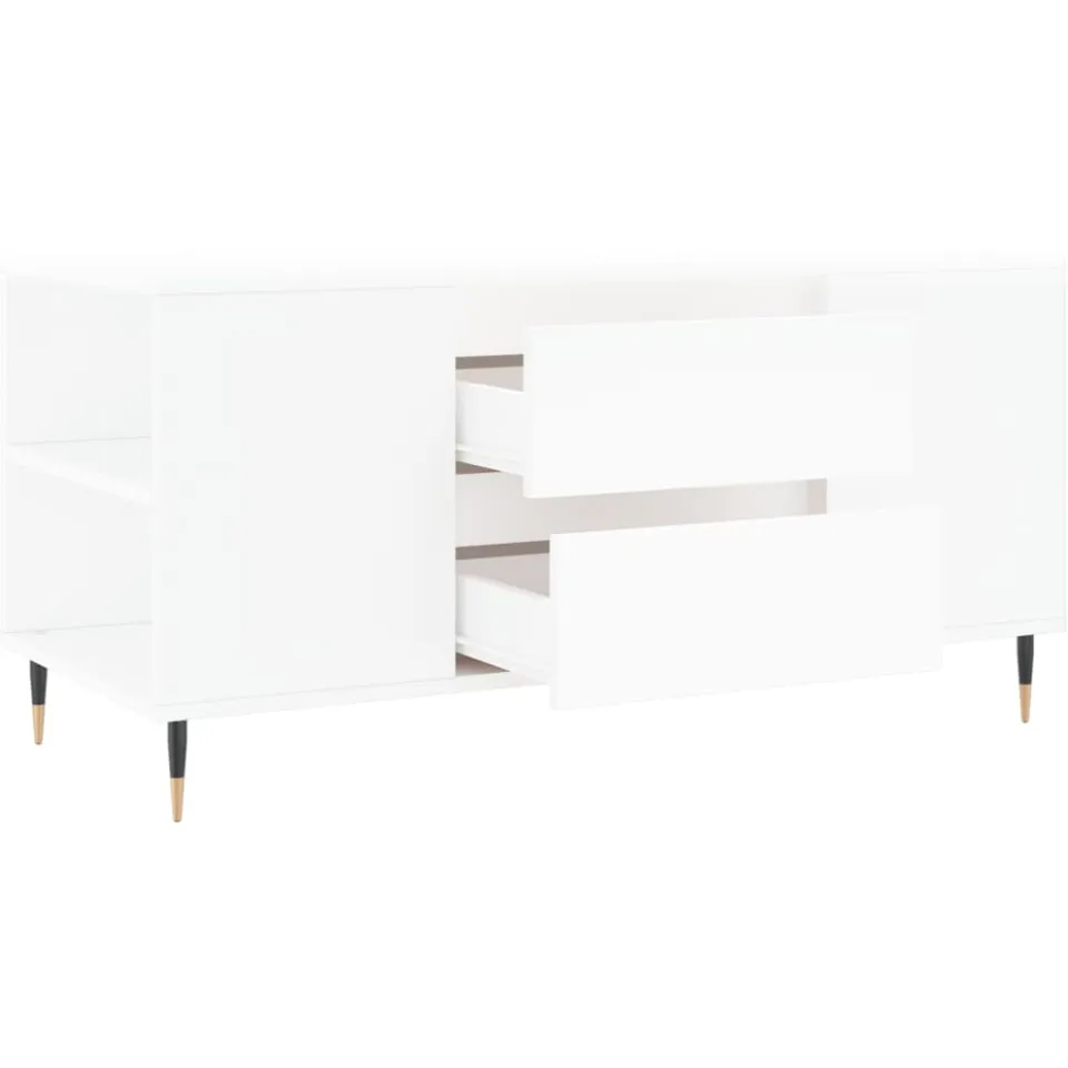vidaXL Salontafel 102x44,5x50 cm bewerkt hout wit, foto 3