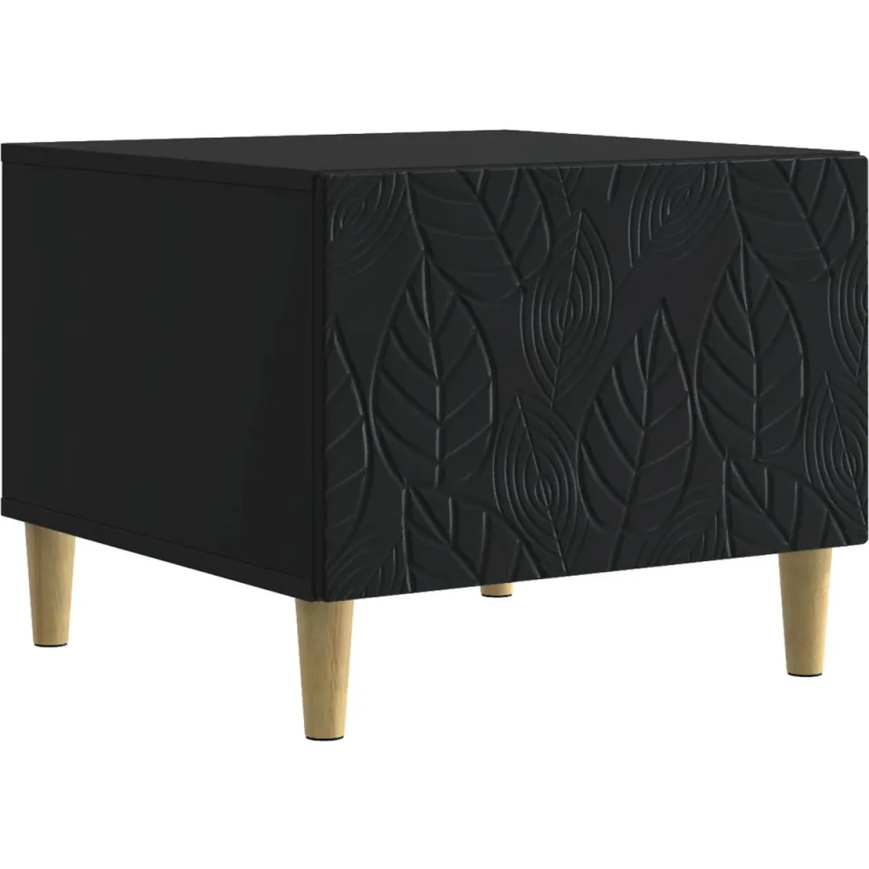 vidaXL Salontafel Zwart 50 x 49 x 40 cm Bewerkt hout, foto 3