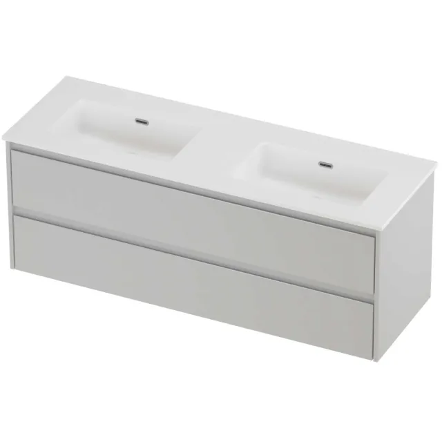 Proline Tribute Badmeubelset Porselein Elegant 140x46x54 cm Mat White Glans Wit