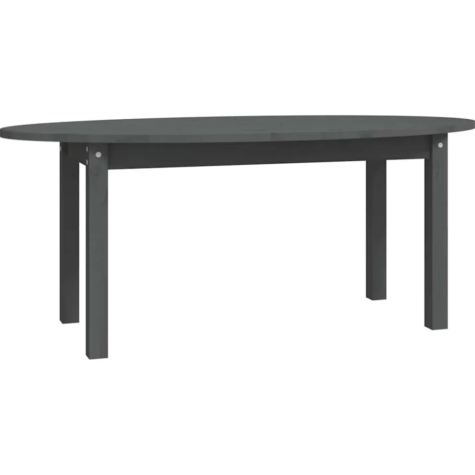 vidaXL Salontafel 110x55x45 cm massief grenenhout grijs