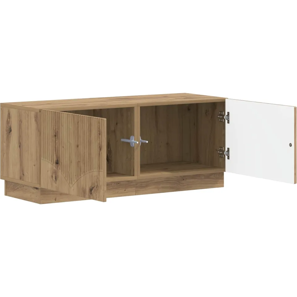 vidaXL Tv-meubel Artisanaal eiken Bewerkt hout Bruin