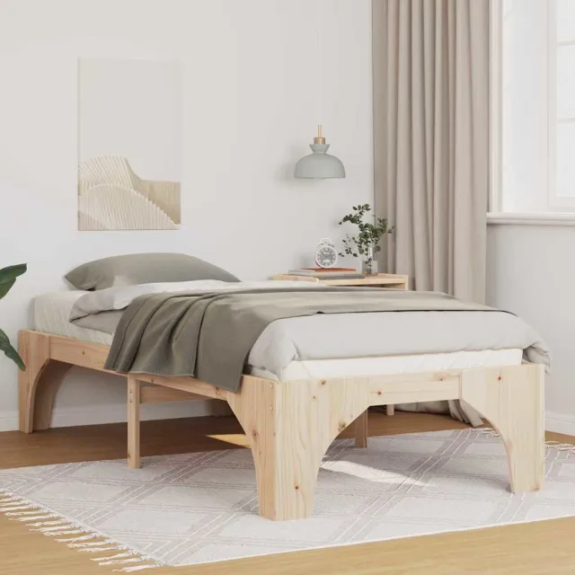 vidaXL Bedframe Bruin 90 x 190 cm Massief grenenhout
