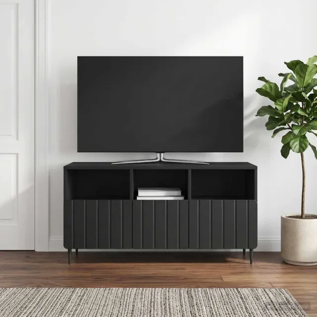 vidaXL TV-kast met lade Zwart 102 x 34,5 x 50 cm Bewerkt hout