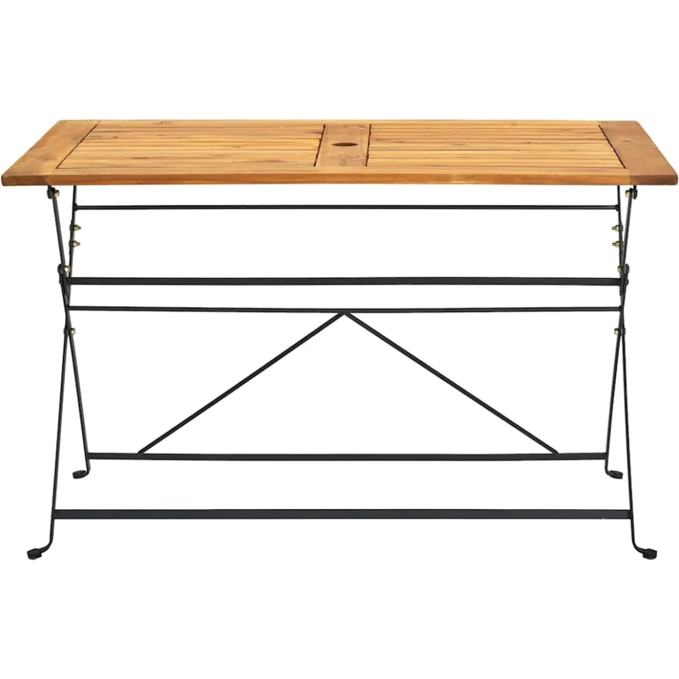 vidaXL Tuintafel inklapbaar 120x70x74 cm massief acaciahout Bruin