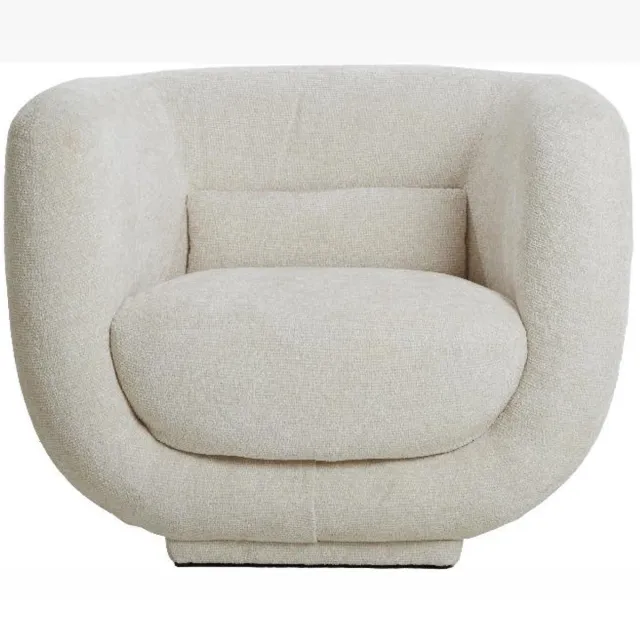 Light & Living Fauteuil Kialy - Chenille - Crème Wit