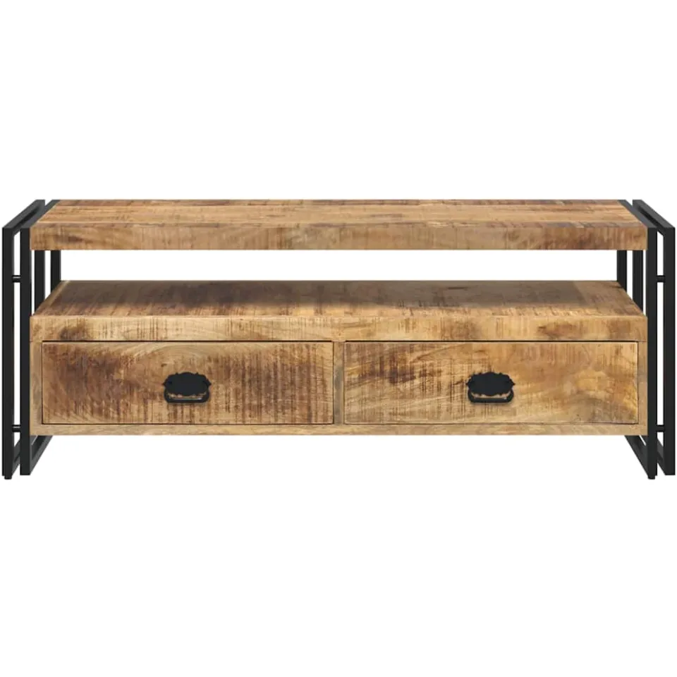vidaXL Tv-meubel 120x35x45 cm massief mangohout bruin, foto 4