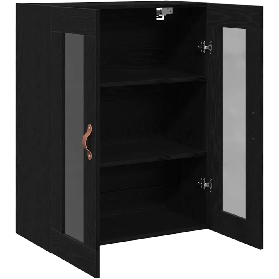vidaXL Wandkast Zwart Eiken 69,5 x 34 x 90 cm Bewerkt hout