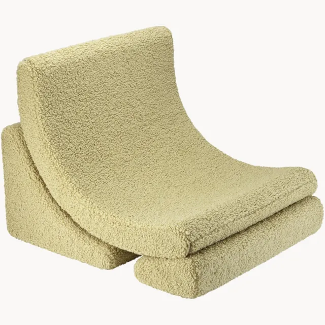 Wigiwama Handgemaakte teddy kinderfauteuil Moon groen