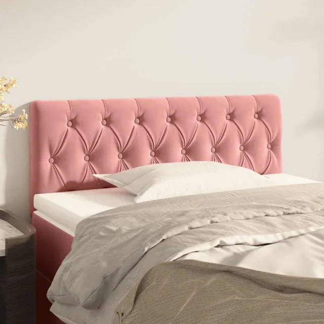 vidaXL Hoofdbord 90x7x78/88 cm fluweel roze