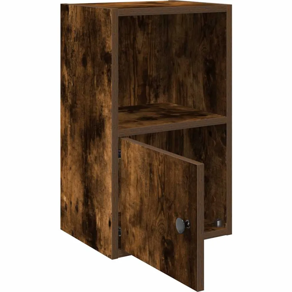 vidaXL Boekenkast 31x24x52 cm bewerkt hout gerookt eikenkleurig, foto 4