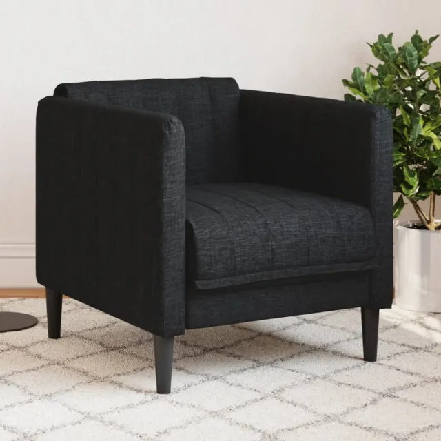 vidaXL Fauteuil stof zwart