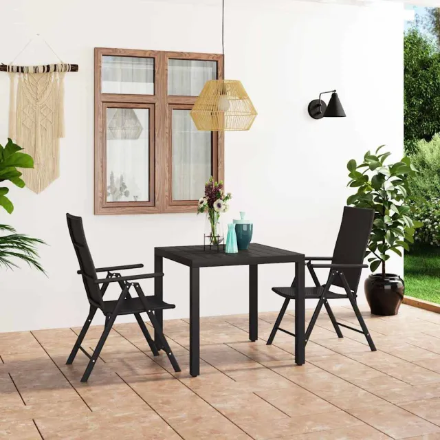 vidaXL 3-delige Tuinset zwart, foto 2