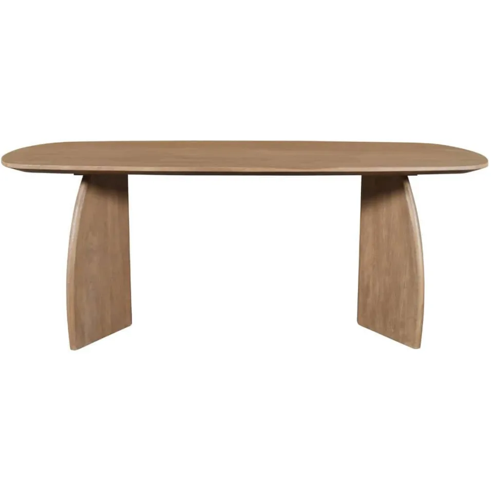 Giga Meubel Eettafel Majada - Deens Ovaal Naturel Mangohout - 300x100x76cm
