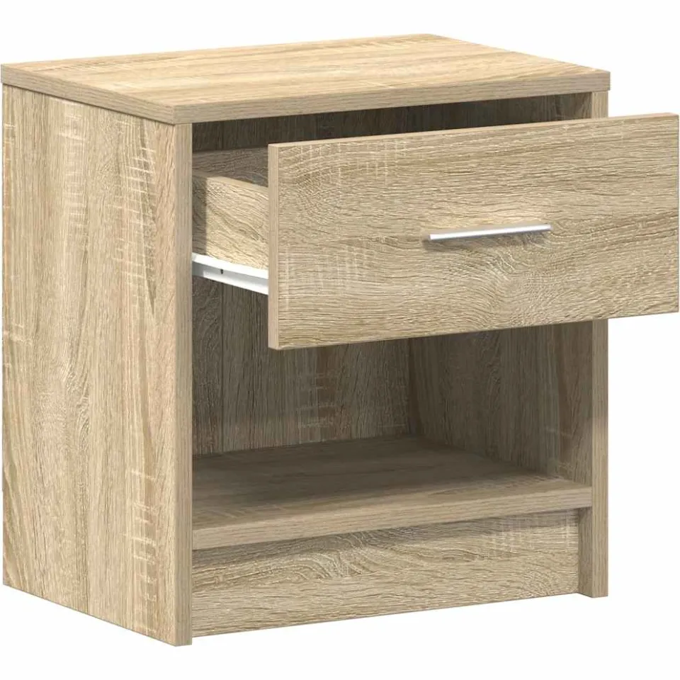 vidaXL Nachtkastje met lade 39x28x41 cm sonoma eikenkleurig, foto 4