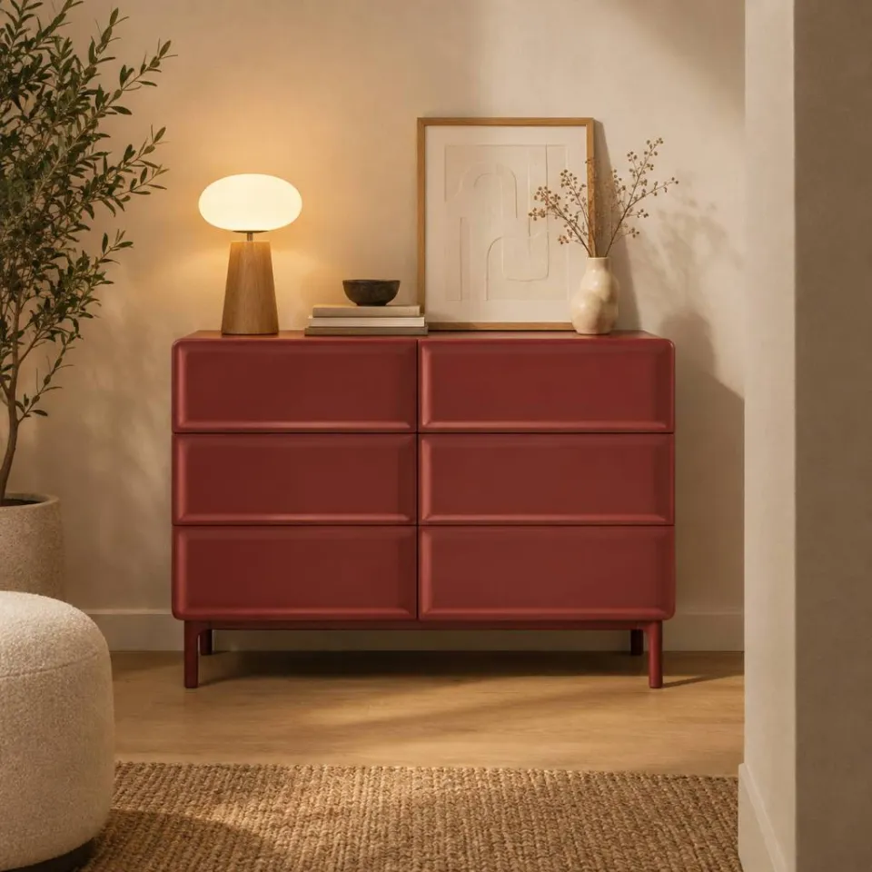 NOUS Living ladekast Ascot roodbruin, foto 4