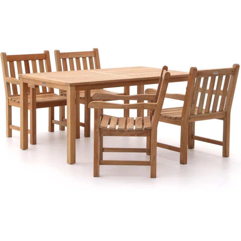 Sunyard Furniture Sunyard Wales/Liverpool 160cm dining tuinset 5-delig bruin, foto 5