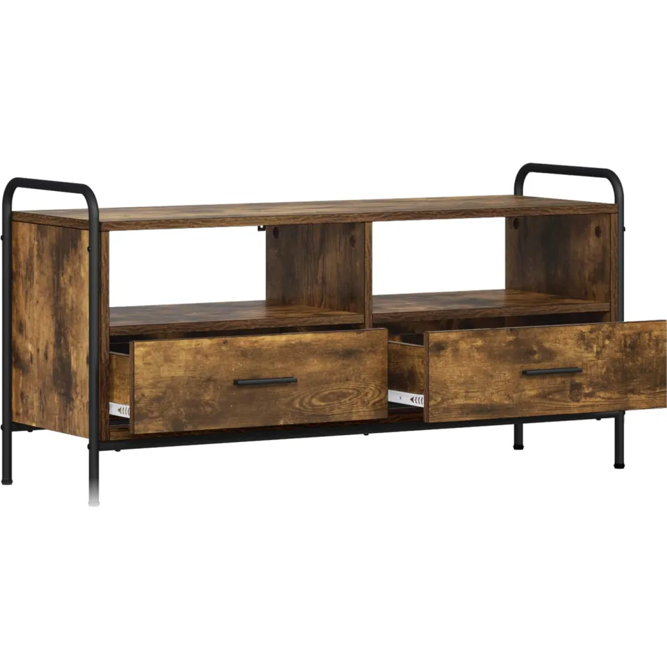 vidaXL Tv-meubel 67,5 x 33 x 50 cm Gerookt eiken Bewerkt hout