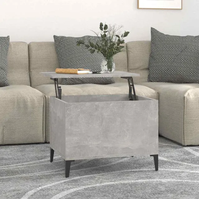 vidaXL Salontafel 60x44,5x45 cm bewerkt hout betongrijs grijs, foto 2