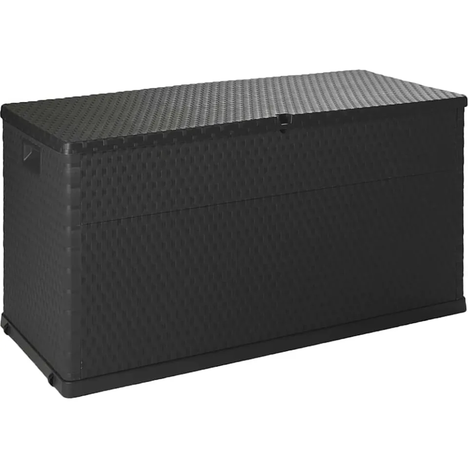 vidaXL Tuinbox 120x56x63 cm polypropeen rattan antracietkleurig, foto 3
