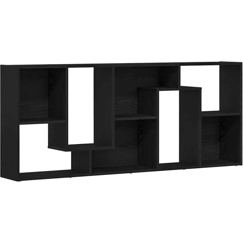 vidaXL Boekenkast 67x24x161 cm bewerkt hout zwart eikenkleurig, foto 4