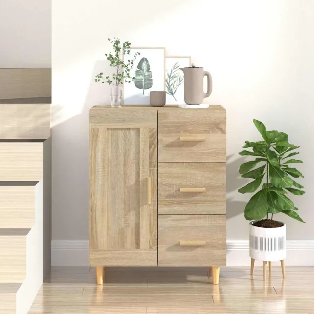 vidaXL Dressoir 69,5x34x90 cm bewerkt hout sonoma eikenkleurig, foto 2