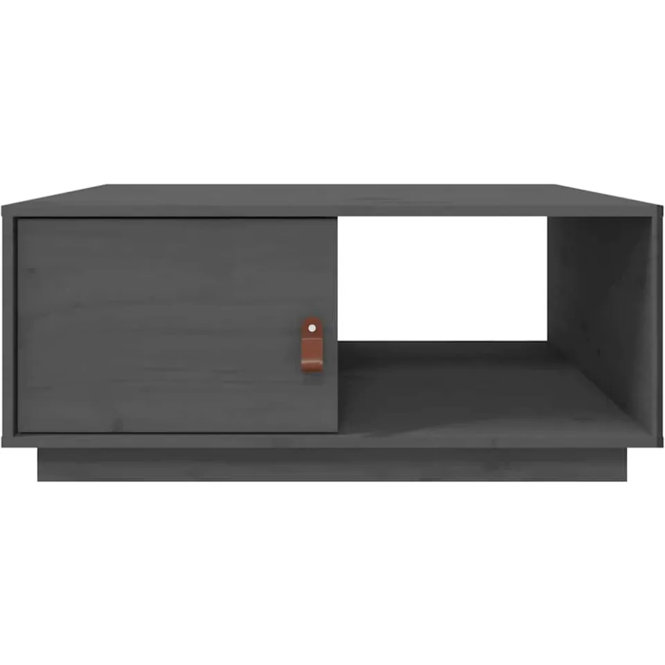 vidaXL Salontafel 80x50x35,5 cm massief grenenhout grijs, foto 3