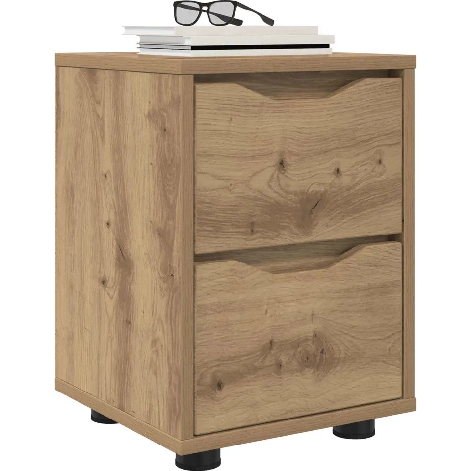 vidaXL Nachtkastjes 2 st Artisan Eiken 30,5 x 30 x 43 cm Bewerkt hout, foto 2
