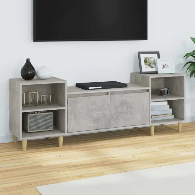 vidaXL Tv-meubel 160x35x55 cm bewerkt hout betongrijs grijs, foto 2