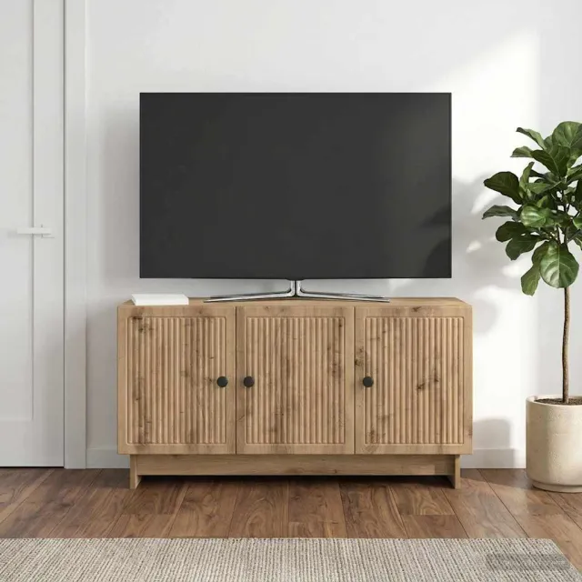 vidaXL TV-kast 99 x 34,5 x 50 cm Artisanaal eiken Bewerkt hout Bruin
