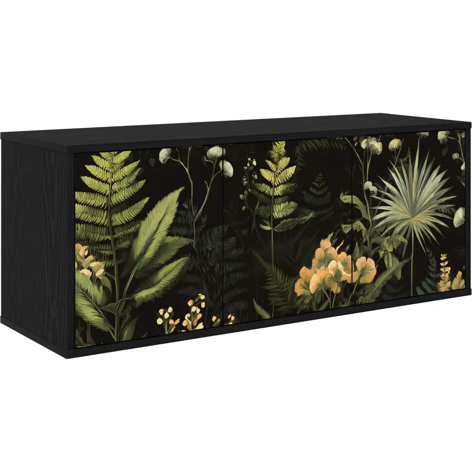 vidaXL Wandgemonteerd tv-meubel RHENEN 102 x 33 x 40 cm Zwart eiken, foto 3