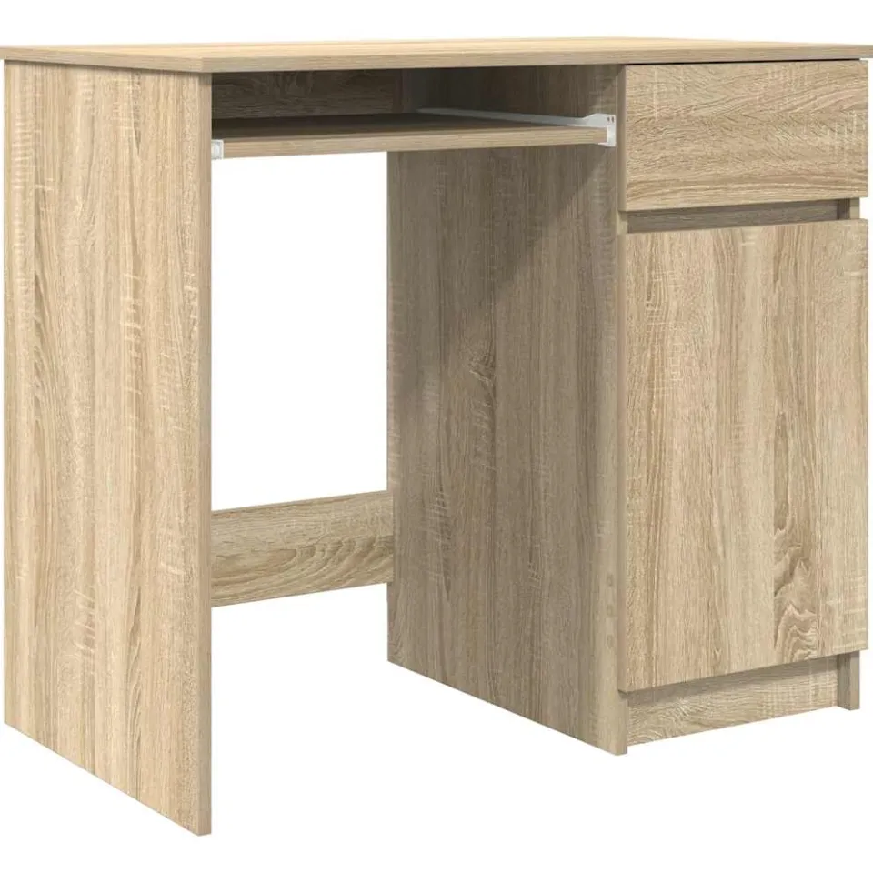 vidaXL Bureau 86x49x76 cm spaanplaat sonoma eikenkleurig Bruin