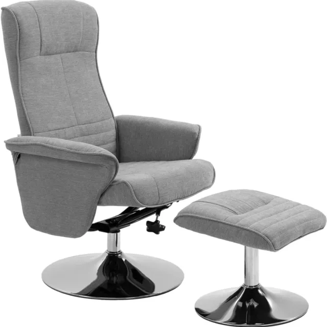 ZYLARO Relaxfauteuil met Voetenbank - 360° Draaibaar - Kantelbaar tot 135° - Verstelbare Rugleuning - tot 150 kg - Relaxstoel - TV Stoel - Loungestoel - Leesstoel - Fluweel - Grijs