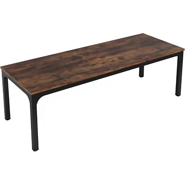 Happiq Computerbureau Milano - Voor 2 Personen - 200cm - Bruin - Voor thuis of werk - Hout en metaal