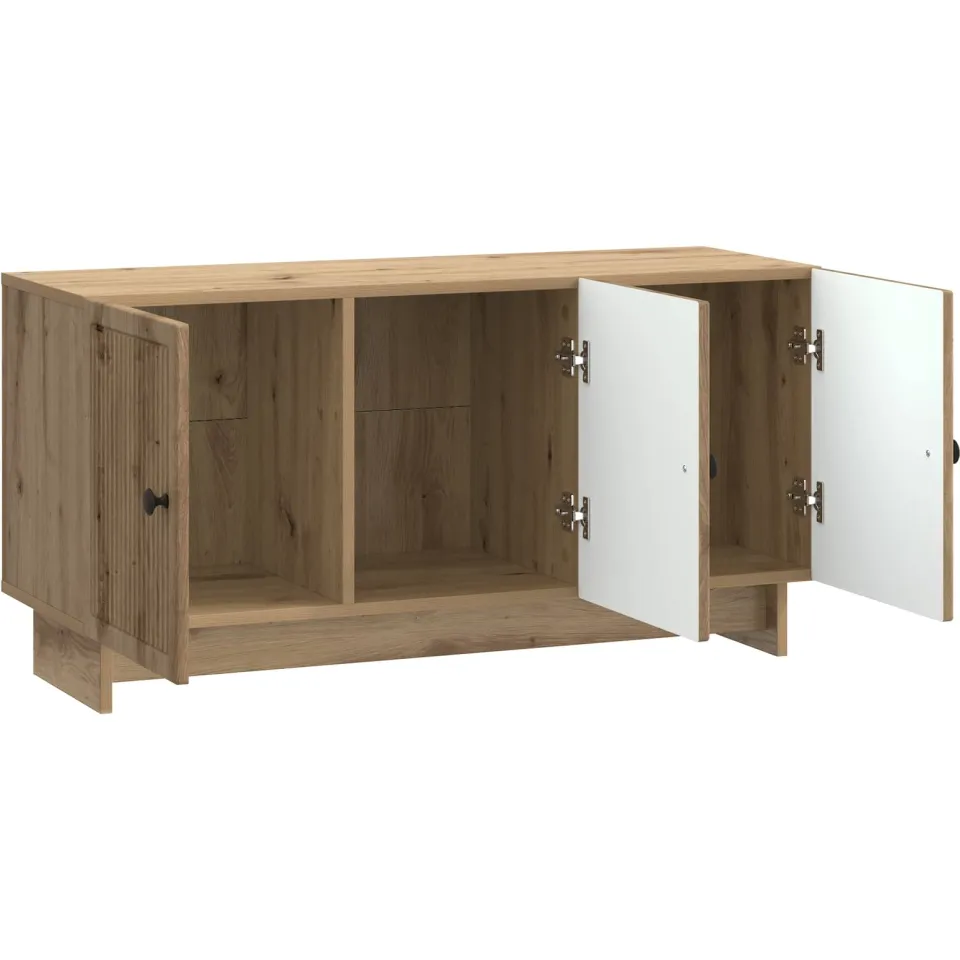 vidaXL TV-kast 99 x 34,5 x 50 cm Artisanaal eiken Bewerkt hout, foto 4