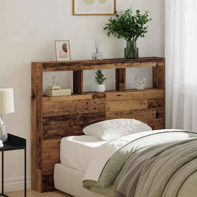 vidaXL Hoofdbord Oudhout Bewerkt hout Bruin