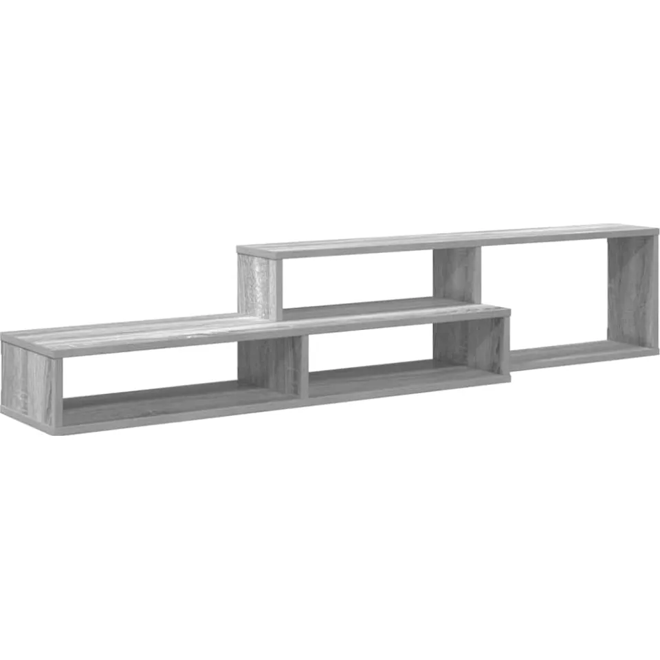 vidaXL TV-stand 150x25x28,5cm Bewerkt hout grijs, foto 3