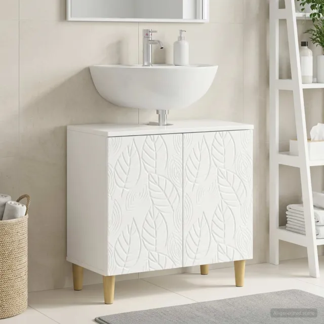 vidaXL Badkamer wastafelkast DELFT Hoogglans Wit 59,5 x 31,5 x 59 cm, foto 2