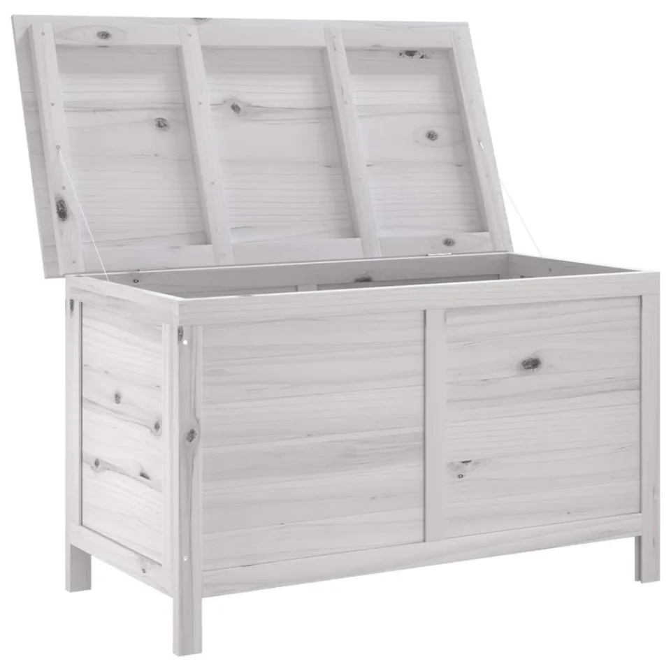 vidaXL Tuinbox 99x49,5x58,5 cm massief vurenhout wit, foto 2