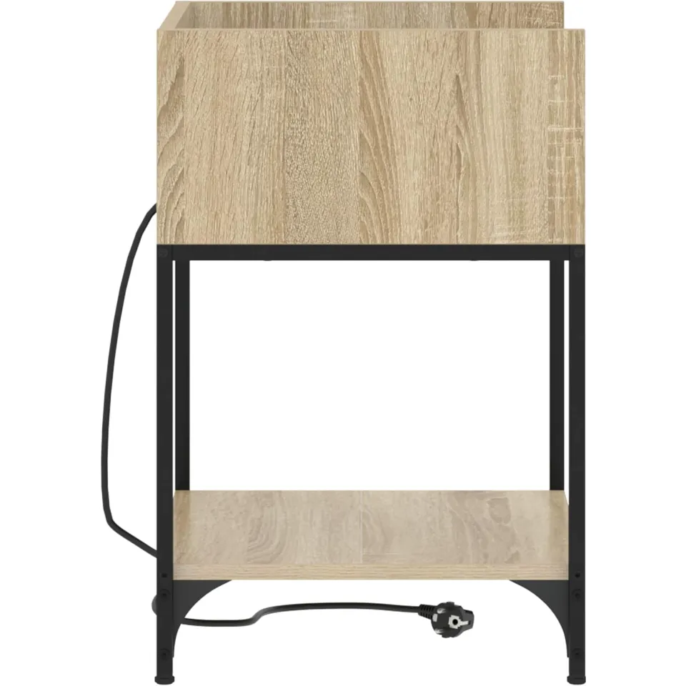 vidaXL Nachtkastje Sonoma Eiken 40 x 40 x 61 cm Bewerkt hout, foto 3