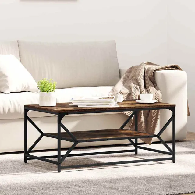 vidaXL Salontafel Gerookt eiken 90 x 50 x 40 cm, foto 2
