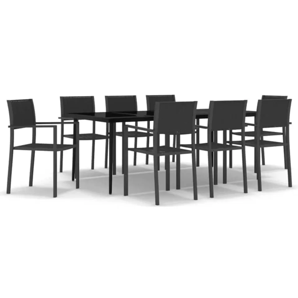 vidaXL 9-delige Tuinset zwart, foto 3