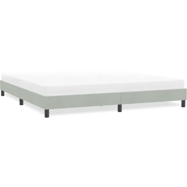 vidaXL Bedframe zonder matras 180x210 cm fluweel lichtgrijs