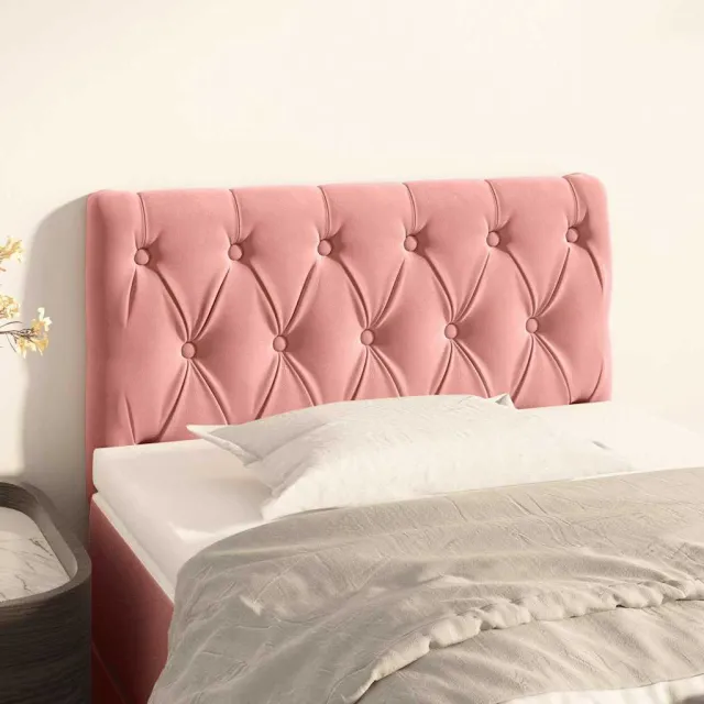vidaXL Hoofdbord 80x7x78/88 cm fluweel roze