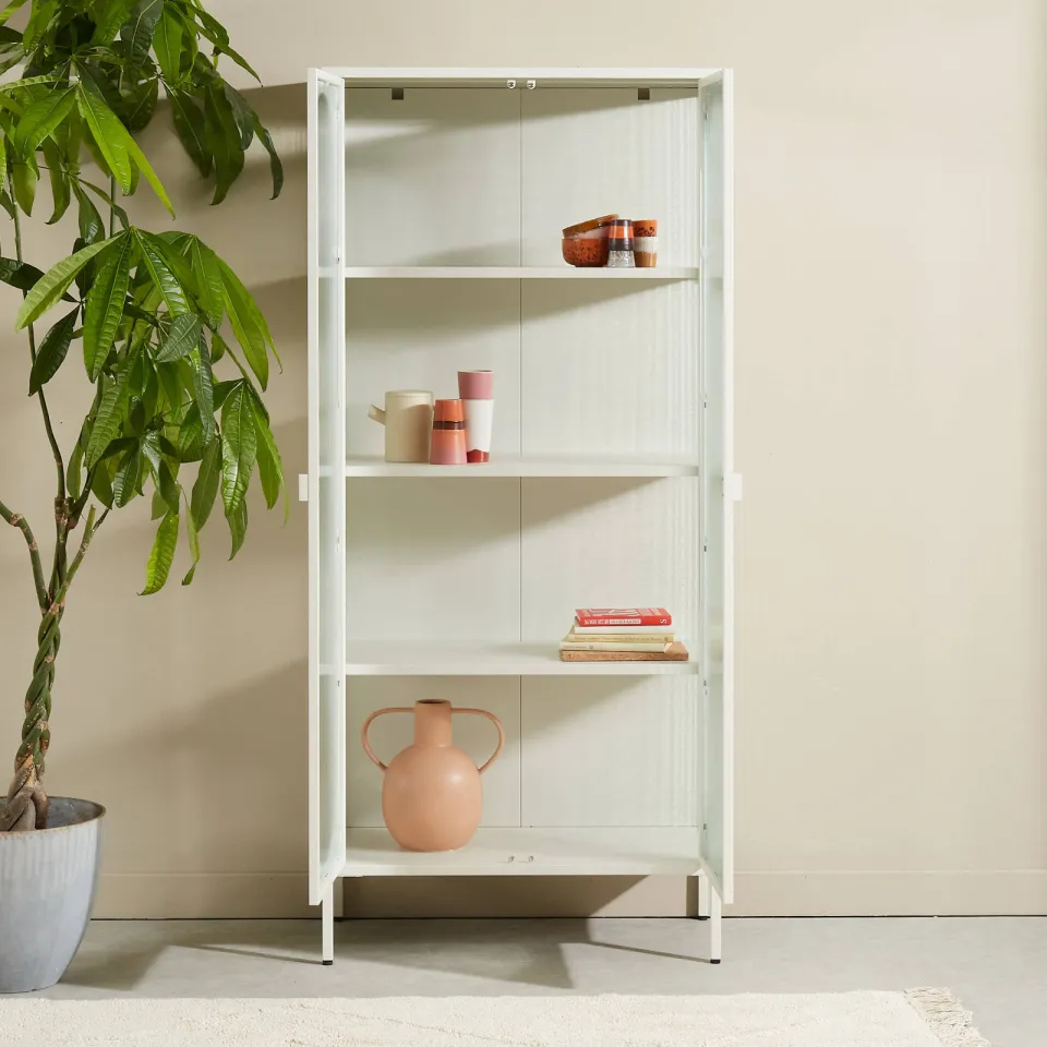 NOUS Living Monroe vitrinekast offwhite, foto 4