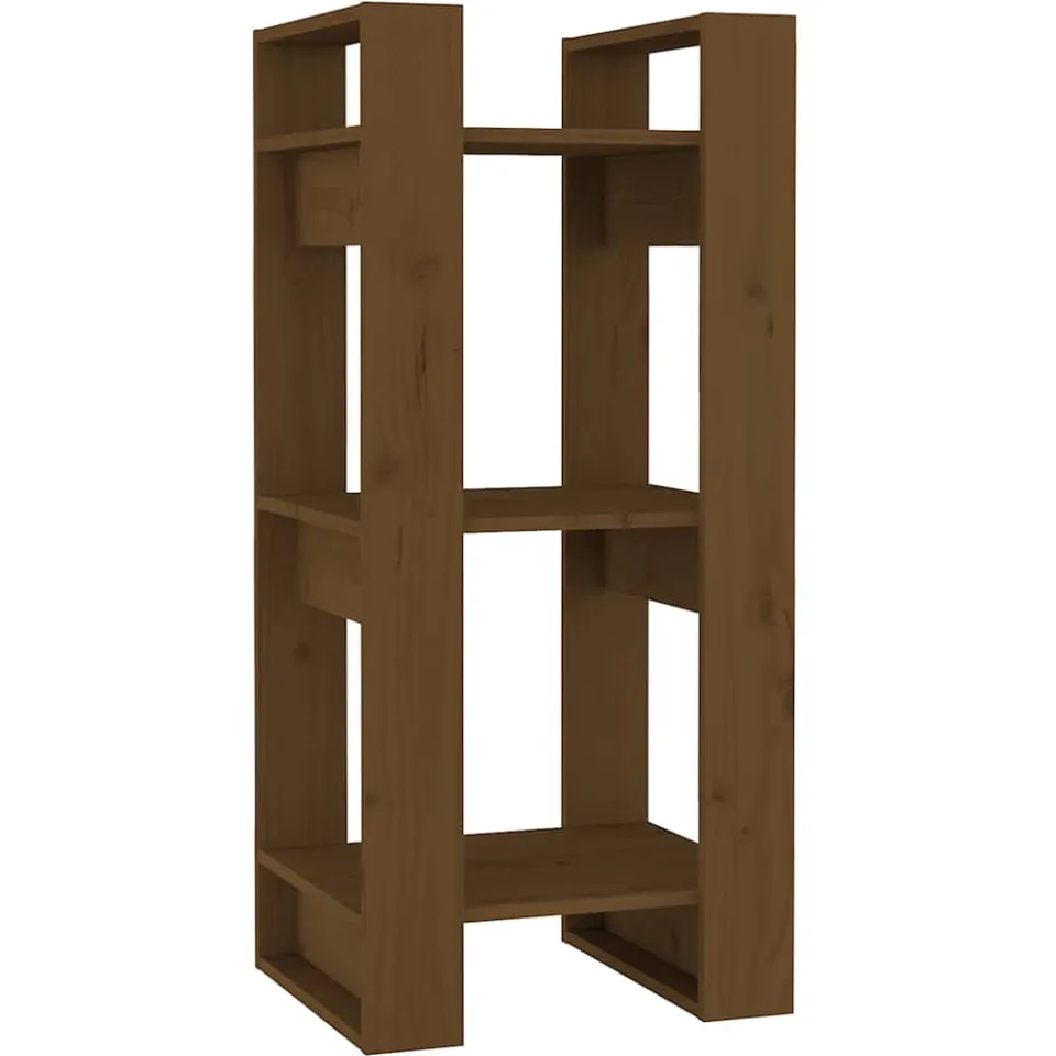 vidaXL Boekenkast/kamerscherm 41x35x91 cm massief hout honingbruin