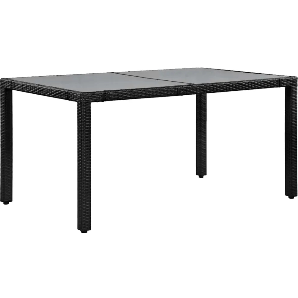 vidaXL 7-delige Tuinset poly rattan zwart, foto 2